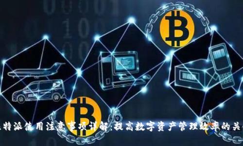 比特派使用注意事项详解:提高数字资产管理效率的关键