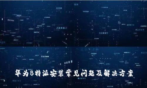 华为B特派安装常见问题及解决方案