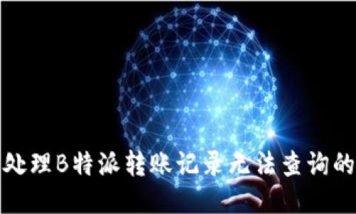如何处理B特派转账记录无法查询的问题